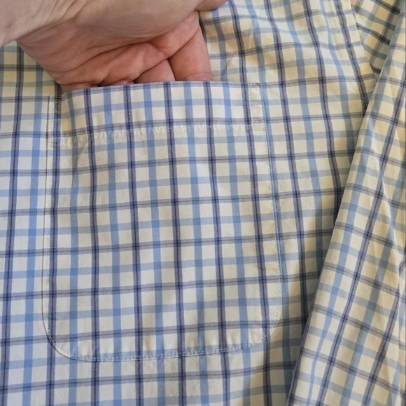 Vineyard Vines Classic Fit Murray Shirt Blue Plaid Button Down Pocket Shirt Med - Picture 6 of 8